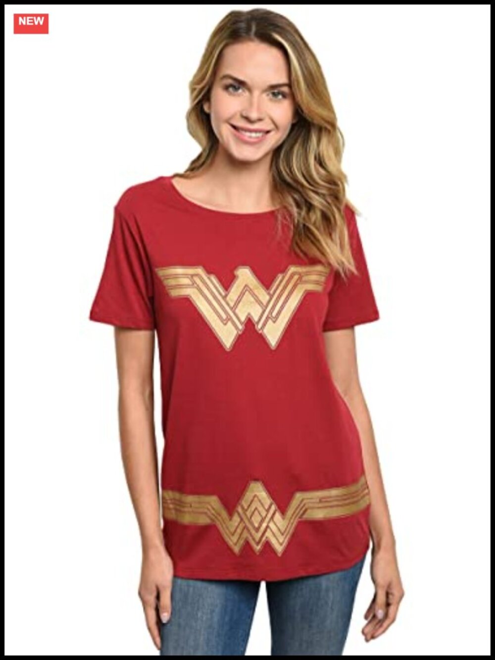 Officially Licensed DC Comics Wonder Woman T-Shirt Superhero Cosplay Costume